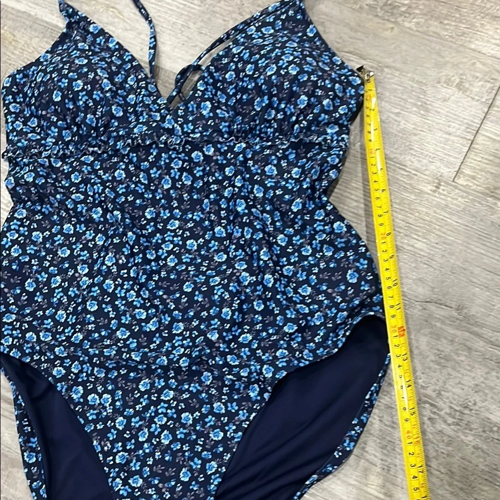 Old Navy Classic Blue One Piece Swimsuit‎ with Sweetheart Neckline XXL plus size